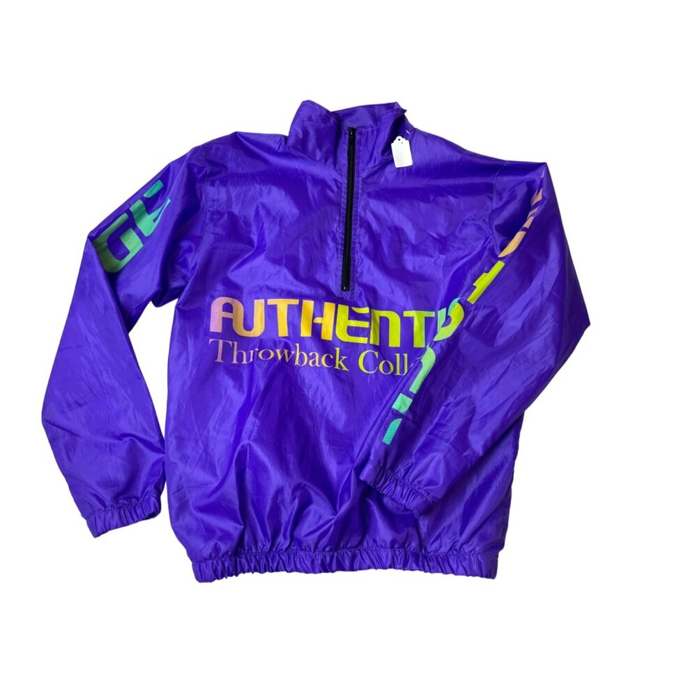 Authentic Throwback Collection Purple Windbreaker… - image 1